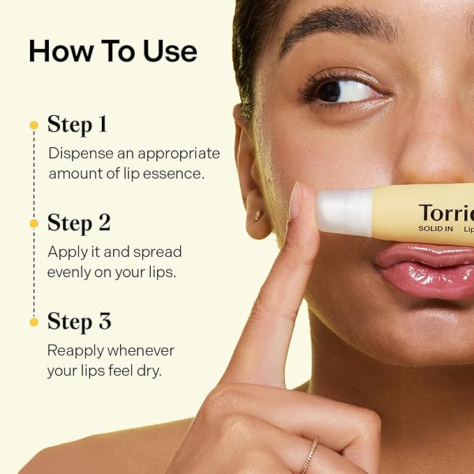 Torriden SOLID In Ceramide Lip Essence 0.37 fl.oz * 3 (Pack of 3) | Moisturizing Lip Essence for Glowy, Plumped, and Radiant Lip | Gift for Women | Korean Lip Balm (Jelly Case Key Chain Included)
