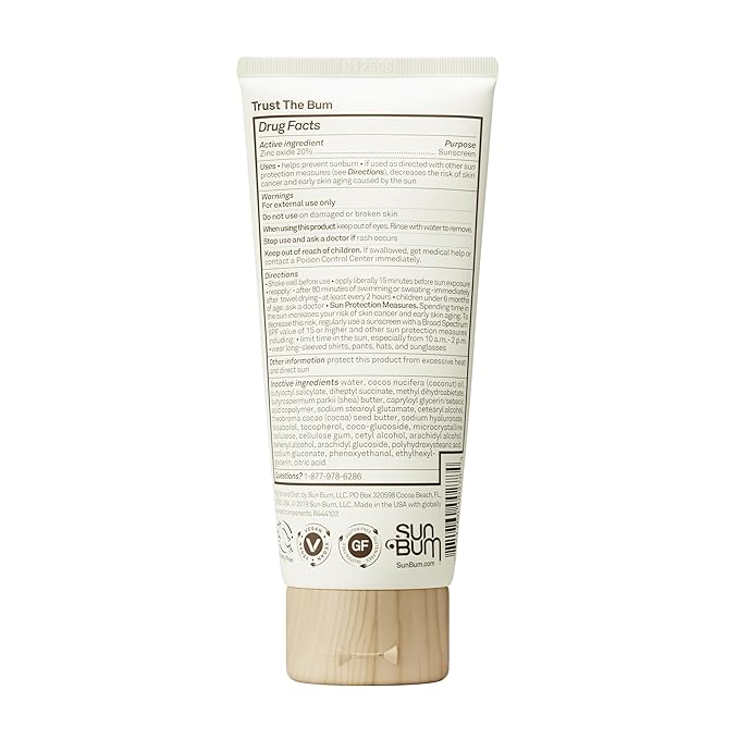 Baby Bum SPF 50 Sunscreen Lotion - Mineral UVA/UVB Face and Body Protection for Sensitive Skin - Hawaii 104 Act Compliant (Made without Octinoxate & Oxybenzone) - Fragrance Free - Travel Size - 3 oz