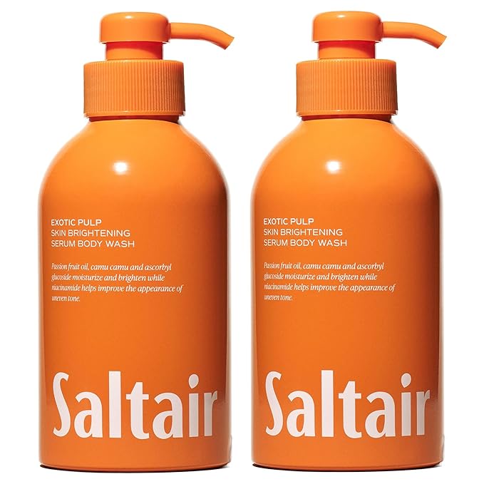 Saltair Body Wash 2-Pack – Moisturizing Body Wash with Niacinamide & Vitamin C – Scented Shower Gel for Women and Men – Exotic Pulp Scent, 2x 17oz – Vegan, Cruelty-Free, Paraben-Free