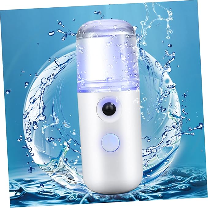 PartyKindom 1Pc Portable Mini Nano Mist Sprayer Facial Humidifier for Skin Moisturizing with Essential Oil Compatibility Compact Handheld Air Moistener for Indoor Use