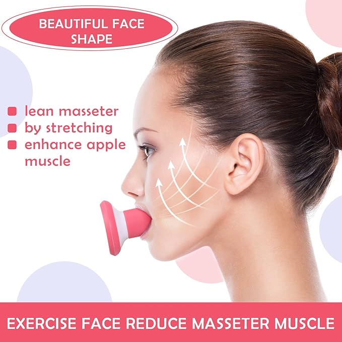 4 Pieces Face Exerciser Facial Yoga for Skin Tighten Firm Jaw ExercisercReducer Double Chin Breathing Device Neck Toning Face Slimming Trainer Tool for Women Lift Skin and Tone