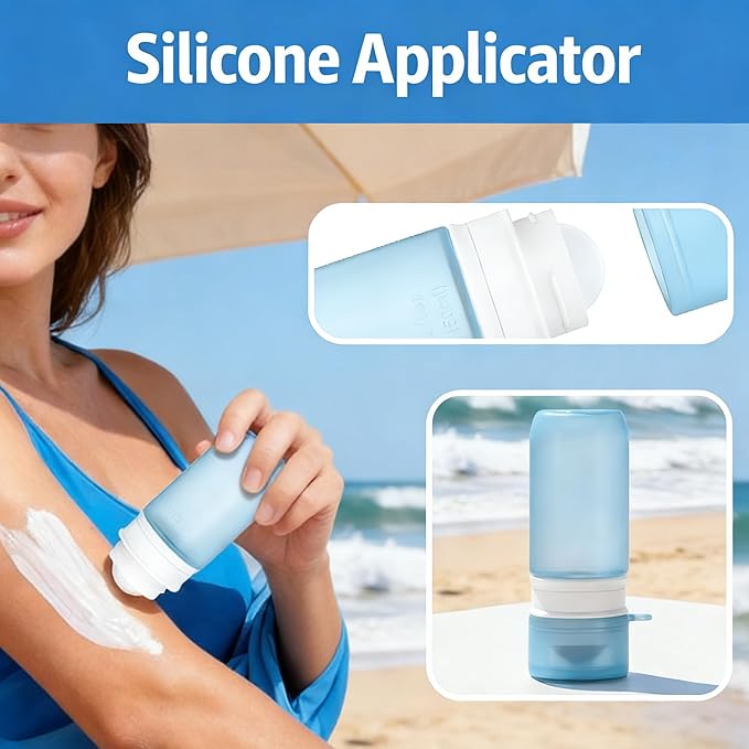 Sunscreen Applicator, Refillable Roller Ball, Sunscreen Lotion Applicator for Kids, Adults & Families, Summer and Vacation, Beach Essentials
