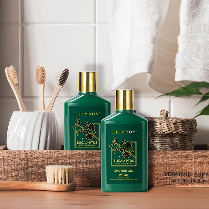 Mothers Day Gifts Basket for Women - 15-Piece Premium Eucalyptus Bath Gift Set for Men- Spa Kit, Ideal for Birthday, Valentines Day, Fathers Day, Christmas, Perfect for Holidays Self Care