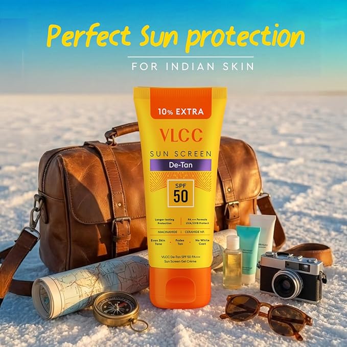 VLCC De Tan SPF 50 PA+++ Sun Screen Gel Creme(100gm)