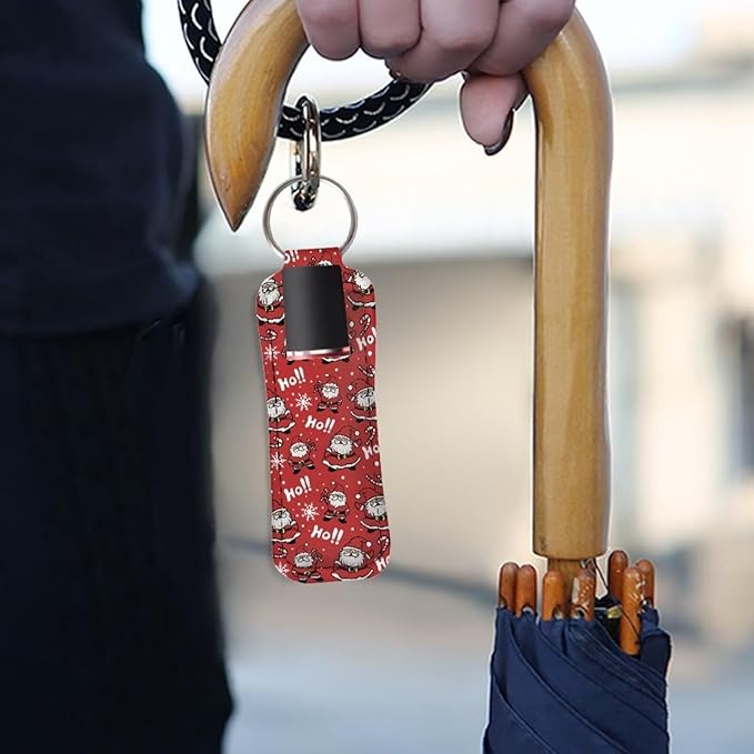 Lipstick Holder Keychain, Cute Keychains for Lip Balm Holder, Neoprene Lipstick Sleeve Pouch for Women Men Teens
