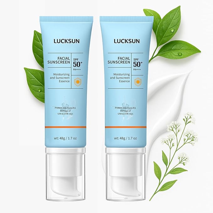 Tinted Sunscreen for Face, Broad Spectrum UVA/UVB SPF 50+++ Protection, Water-Resistant, Lightweight & Non-Greasy for Facial & Body, Travel Size Sunscreen, Daily Protection, 2 Pack