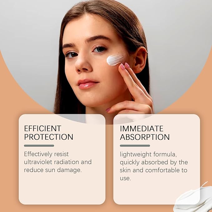 Clear Facial Sunscreen Lightweight Hydrating Sun Lotion, Refreshing Non-Greasy, Daily Sun Protection Moisturizing Nourishing Skin Care