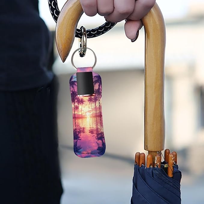 Pensura Chapstick Holder Keychain Fashion 5 Pcs Car Keychain Holder Portable Chapstick Holder Keep from Scratched and Dust