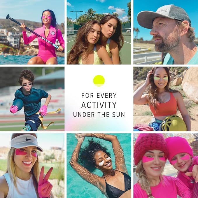 Sun Patch, Reusable Sunblock Patches for Nose, 100% Silicone Sunscreen Nose Patches for UV Protection, Face Stickers with UPF 50, 1 Pack/4 Patches, Sunkiss (Nude) (Golf, Surf, Swim, Ski & Snow)