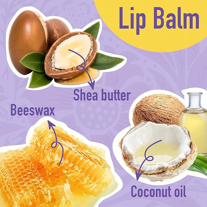 AZEN 24 Pack Lip Balm Bulk, Moisturizing Lip Balms for dry cracked lips, Valentines Gifts Easter Basket Stuffers - 12 Flavors