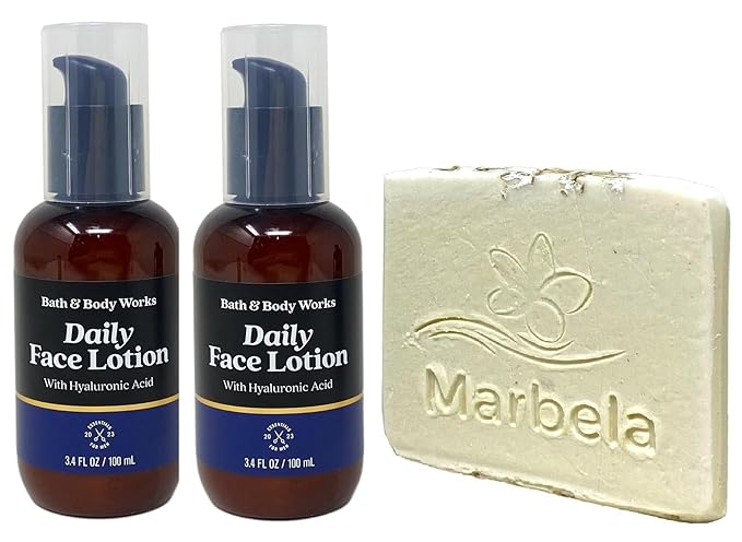 Bath & Body Works Men’s Grooming - 2 Daily Face Lotion with a Natural Oats Sample Soap