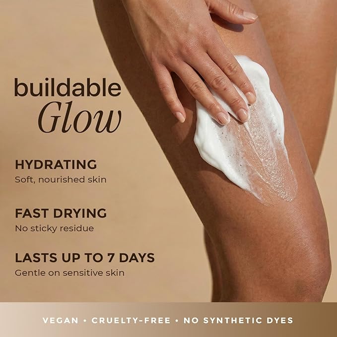 Self Tanner Mousse - USA Made with Natural & Organic Ingredients, Self Tanning Mousse for Dark Fake Tan, Sunless Tanner, Clear & Non Toxic Tanning Foam for Streak Free Finish & Natural Glow