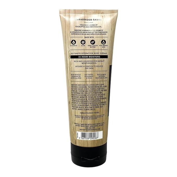 Bath & Body Works Aroma Cedarwood Sauna Deluxe Value Pack with a Natural Oats Bar Soap - Body Cream - Body Lotion - Body Wash + Foam Bath and Essential Oil Mist - Full Size
