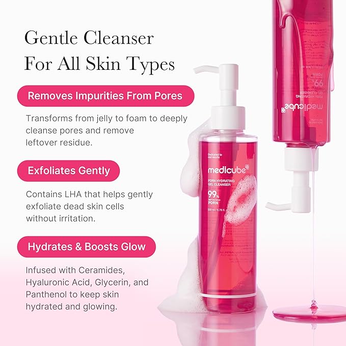 medicube Zero Pore Capsule & PDRN Cleansing Duo: Zero Pore Clear Capsule Facial Deep Cleanser and PDRN Jelly to Foam Cleanser | Korean Skincare, Skincare Sets