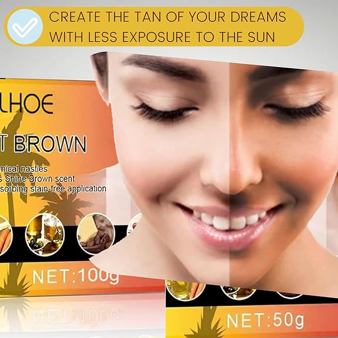 Eelhoe Tanning Gel, Eelhoe Soft Brown Intensive Tanning Gel, Best Self Tanner, Tanning Cream for Outdoor Sun, Achieve Natural Tan Skin, Self Tanning Cream, Tan Bed Cream