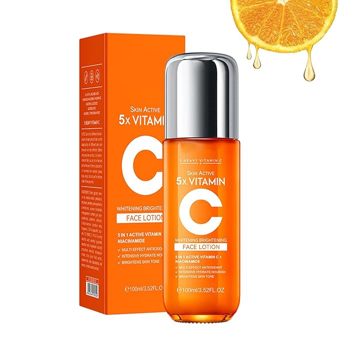 5X Vitamin C Body Lotion 100ml - Brightening & Repairing for Dull, Damaged Skin | Nourishing Moisturizer to Energize Skin Tone, Unique Gift for Women