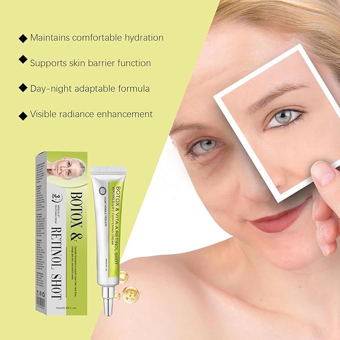 Botoxmix & Vita-A Retinol Shot Wrinkle-Lift Tightening Cream, Instant Face Lift Cream Anti Wrinkle, Pore Minimizer, Fine Lines, All Skin 2Pcs