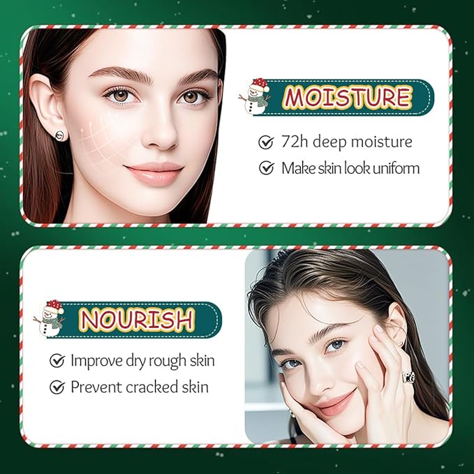 Christmas Avocado Skincare Gift Set, 6pcs Deep Moisturizing Skin Care Kit with Facial Cleanser, Toner, Lotion, Face Cream, Eye Cream, Sleeping Mask For Women Teen Girls