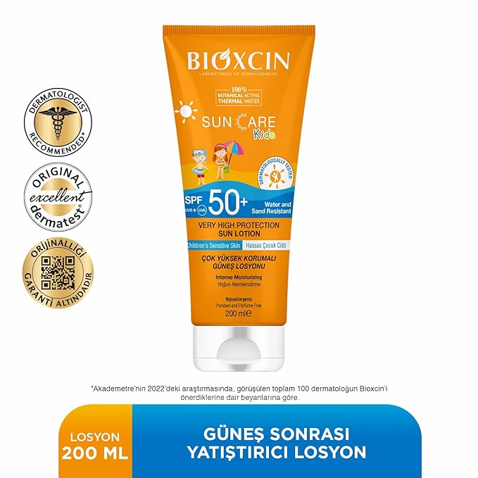 BIOXCIN Sun Care Very High Protection Children's Sunscreen 100% Botanical Active, 50 SPF, 200 ml