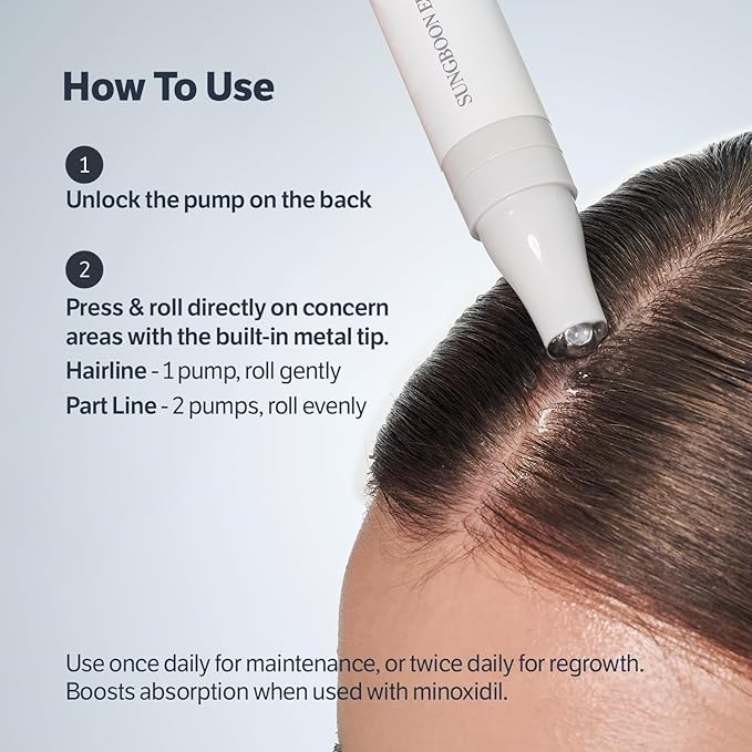 SUNGBOON EDITOR Deep Collagen Retinol Scalp Serum |Roll-On Hair Growth&Thickening Serum |Dry, Itchy Scalp Treatment |Caffeine +Biotin +Rosemary |Korean Hair Care,0.5 fl oz