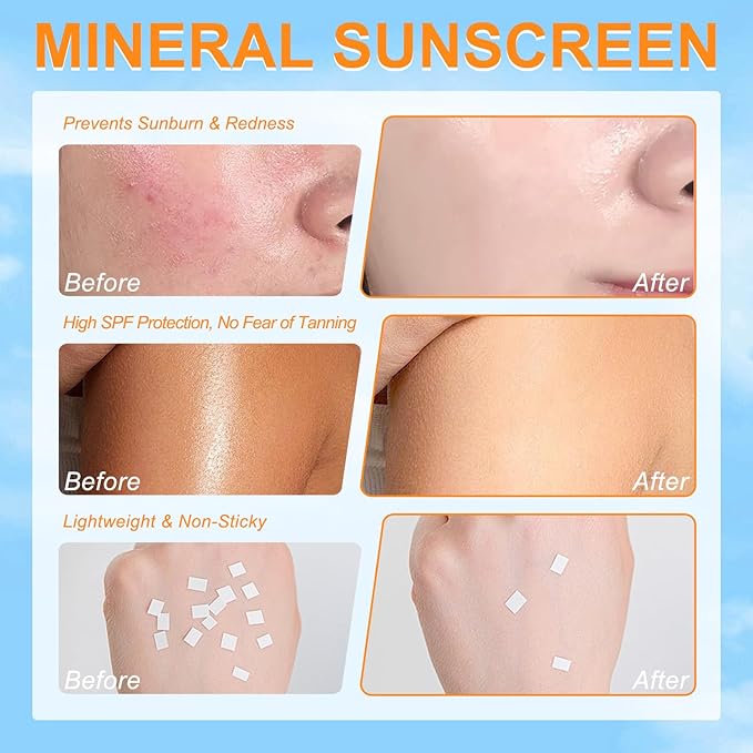 6.76 Fl Oz Mineral Sunscreen Spray SPF 50 PA+++, Broad-Spectrum UVA/UVB Protection, Lightweight and Non-Greasy, Waterproof and sweatproof Sunscreen for Face and Body,