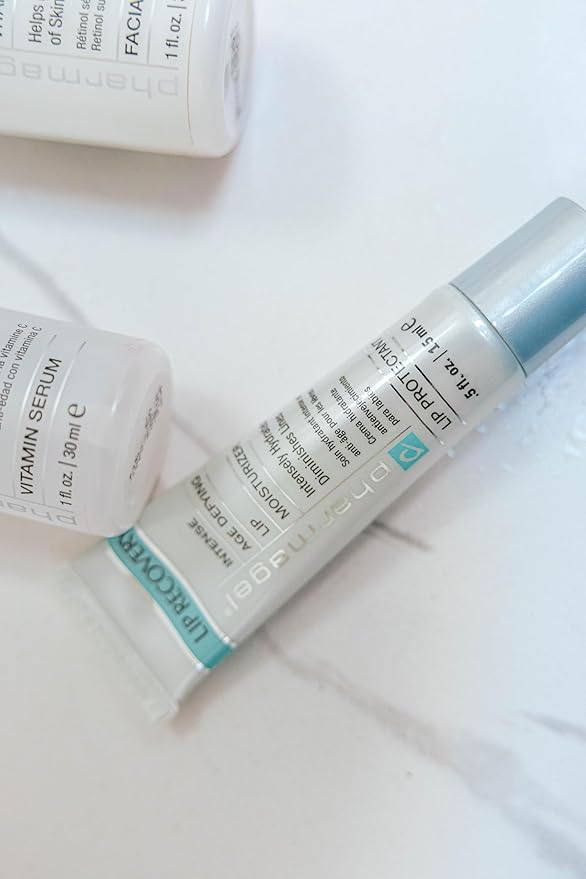 Pharmagel Lip Recovery Protectant, Hydrating Lip Treatment for Lip Lines and Wrinkles | Lip Moisturizer | Lip Balm & Repair - 0.5 oz.