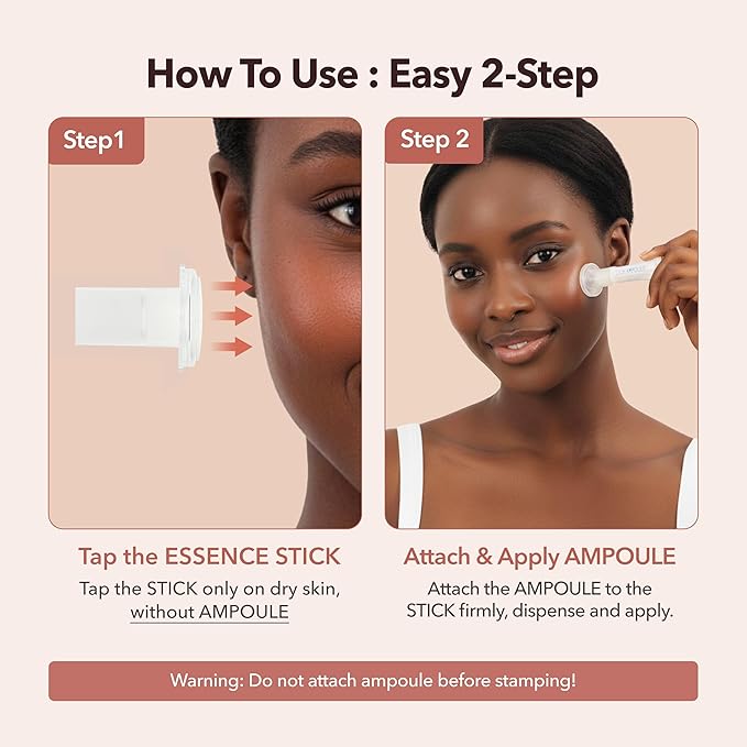My Dermatologist's Vacation, PDRN, PORE TIGHTENING, COLLAGEN BOMB KKUG TAMP – Double-Acting Beauty Device with Micropoint ESSENCE STICK & AMPOULE, Korean Skincare Facial Serum Kit Single-Use Sets