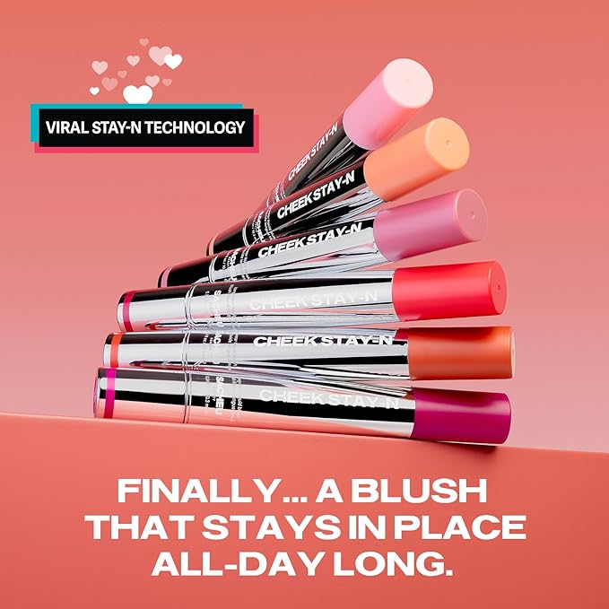 Sacheu Cheek STAY-N Liquid Blush for Cheeks — High Pigment, Buildable, Lightweight Cream Blush for Dewy & Radiant Flushed Cheeks — Long-lasting & Cruelty Free (I'm Cute)