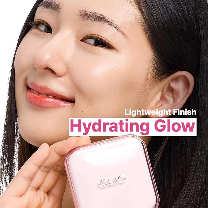 CLIO Kill Cover Mesh Glow Essential Cushion Foundation, Buildable Ultra-Fit Coverage with Glow Finish, Long-Lasting Hydration, Flawless Natural Cover for Radiant Skin, Korean Foundation (21N LINEN)