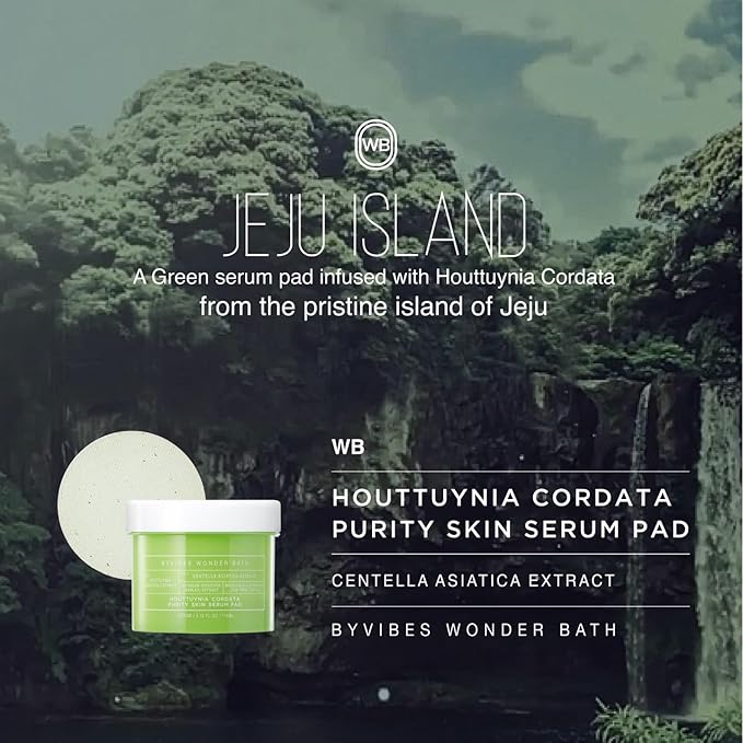Houttuynia Cordata Purity Skin Serum Pad – Hydrating and Soothing Toner Pads with Centella Asiatica for Sensitive Skin, 70 Pads