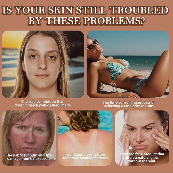 Self Tanner Cream,Natural Plant-Based Formula,Self-Adjusting Color for All Skin Tones,Streak-Free Gradually develops Fake Tan,Sunless Tanner lotion,Bronzing Body Cream For Woma & Man,Fair to Dark