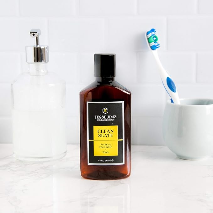 Clean Slate Purifying Face Wash and Toner for Men - Deep Cleans Skin and Tightens Pores Without Overdrying