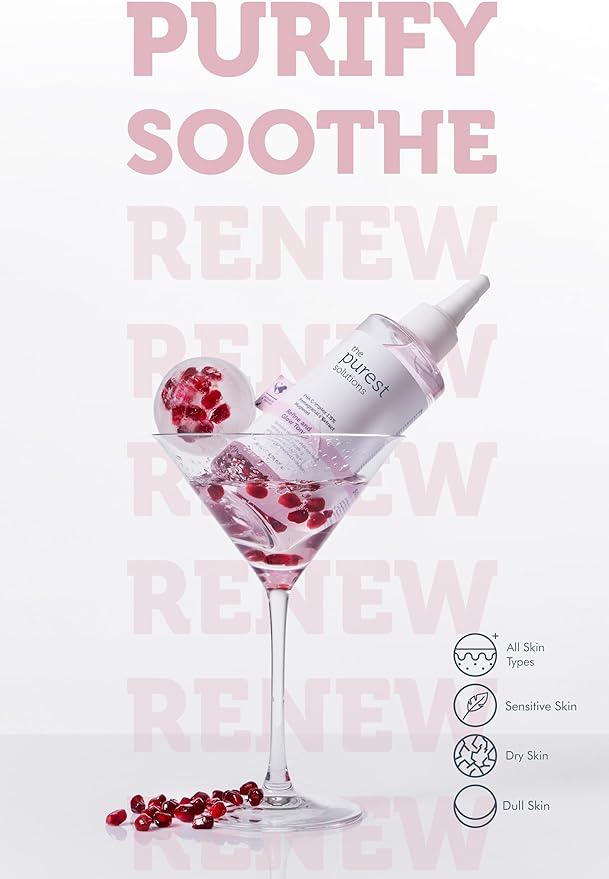 The Purest Solutions Refine & Glow PHA 1.5% Exfoliating Toner for Sensitive Skin – Purifying & Brightening Facial Toner with Mugwort & Pomegranate Extract for Smooth, Radiant Skin