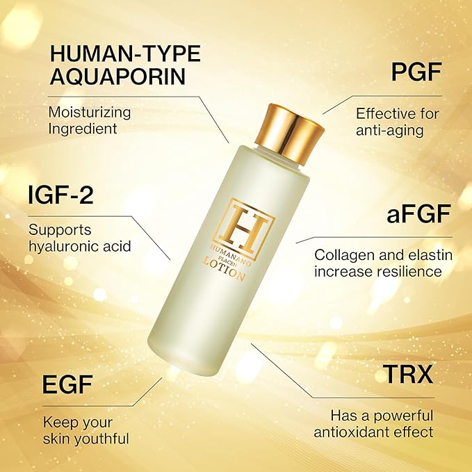 EGF FGF hylunaric Acid Facial Toner Japanese HUMANANO Light-Weight Fragrances Free, Mineral Oil Free, Cruelty Free (1month 5.07 fl oz)