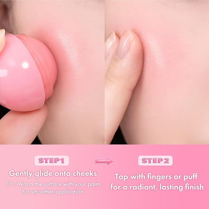 rom&nd JUICY ROLL CHEEK 01 Rare Apple | K-Beauty Liquid Blush | Clear Dewy Glow | Natural Buildable Colour | Lightweight Blush with No Base Makeup Disturbance