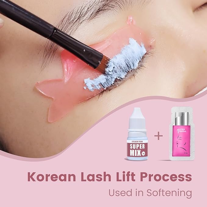 Korean Lash Lift Powder Glueless Viscosity Enhancer for Eyelash Perm & Lift, Super Mix Solution Keratin Eyelash Lift - Blue Powder