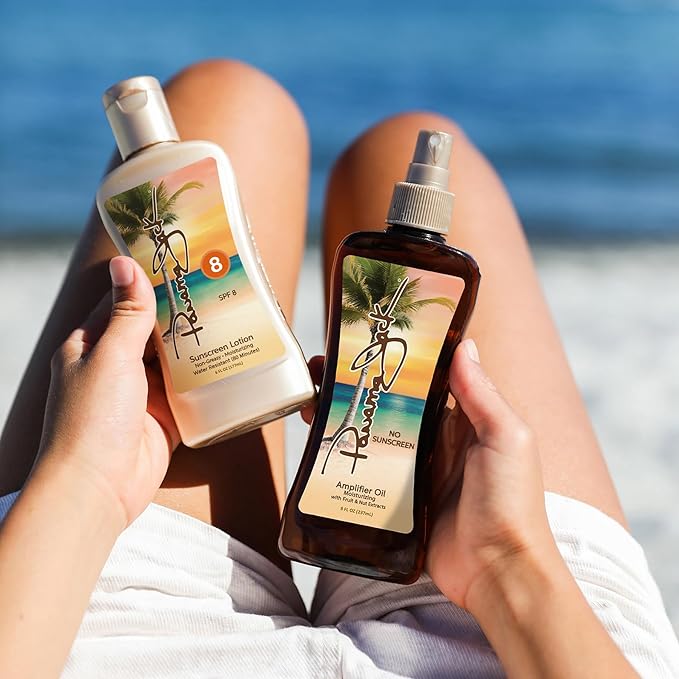 Panama Jack Sunscreen Tanning Lotion - SPF 8, PABA, Paraben, Gluten & Cruelty Free, Antioxidant Moisturizing Formula, 6 FL OZ (Pack of 6)
