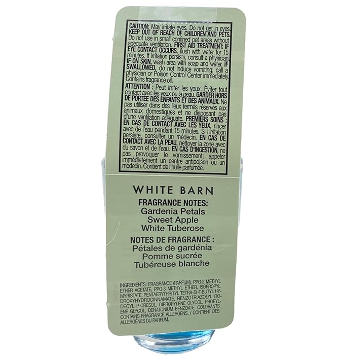 Bath & Body Works White Gardenia Wallflowers Fragrance Refill Pack of 4 with a Himalayan Salts Springs Sample Soap.