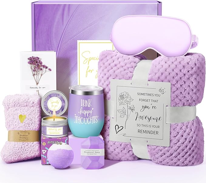 Mothers Day Gifts for Mom Wife Grandma Daughter Friends Sister, Easter Basket, Happy Birthday Gifts for Women Mom Her Friend Sister Wife Grandma, Self Care Gift Get Well Relaxing Spa Gift Basket Set