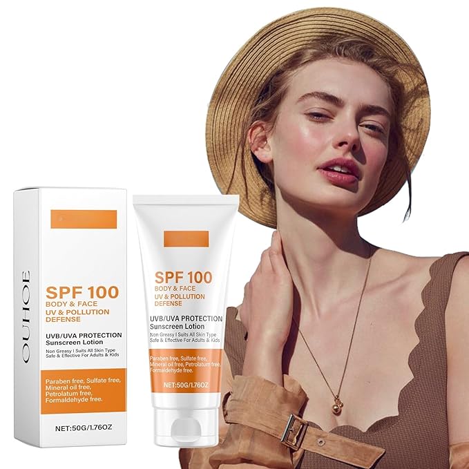 Sunscreen SPF 100, Sunscreen For Body & Face, SPF + Antioxidants, Oil Free, For Sun Sensitive Skin, for Men and Women