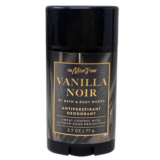 Bath & Body Works Vanilla Noir - Body Cream, Body Spray and Antiperspirant Deodorant - with a Charcoal Scrub Bar Soap