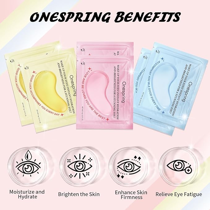 Eye Masks (24 Pairs) - Gift for Her - Caffeine, 24K Gold and Retinol Under Eye Patches for Puffy Eyes, Dark Circles & Fine Lines, Bachelorette Party Favors, Birthday, Easter Basket Stuffers