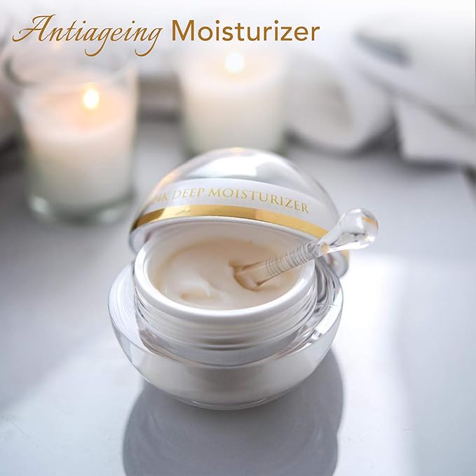 Orogold White Gold Day Moisturizer - 24k Gold Deep Moisturizer with White Tea, Chamomile, Shea Butter, Vitamin C and E - 1.6 Oz