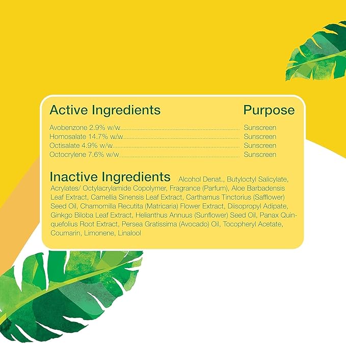 Sunscreen Spray for Face and Body, Broad Spectrum SPF 15 Sunscreen, Hawaiian Coconut, Water Resistant and Biodegradable - Alba's Quality SPF 15 (Pack Of 4)