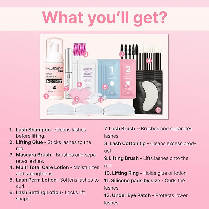 Korean Lash Lift Kit - Eye Brow Lamination Kit Eyelash Perm Kit Eyelash Lift Kit Lash Perm Eyebrow Lamination