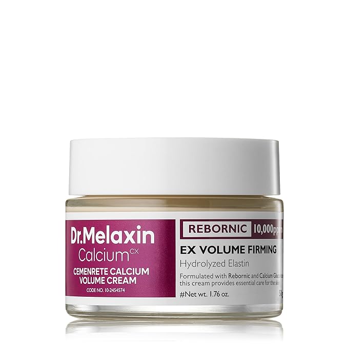Dr.Melaxin Cemenrete Calcium Intense Firming Cream 50ml (1.69 fl oz) – Rebornic 10,000ppm, Niacinamide & Hydrolyzed Elastin, Lifting & Elasticity Face Cream for Sagging Skin
