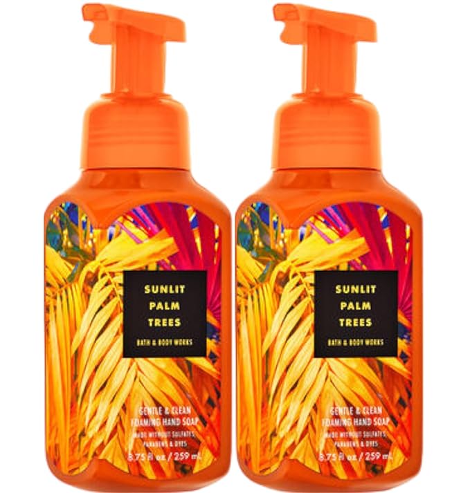 Bath and Body Works Gentle & Clean Foaming Hand Soap 8.75 Ounce 2-Pack (Sunlit Palm Trees)