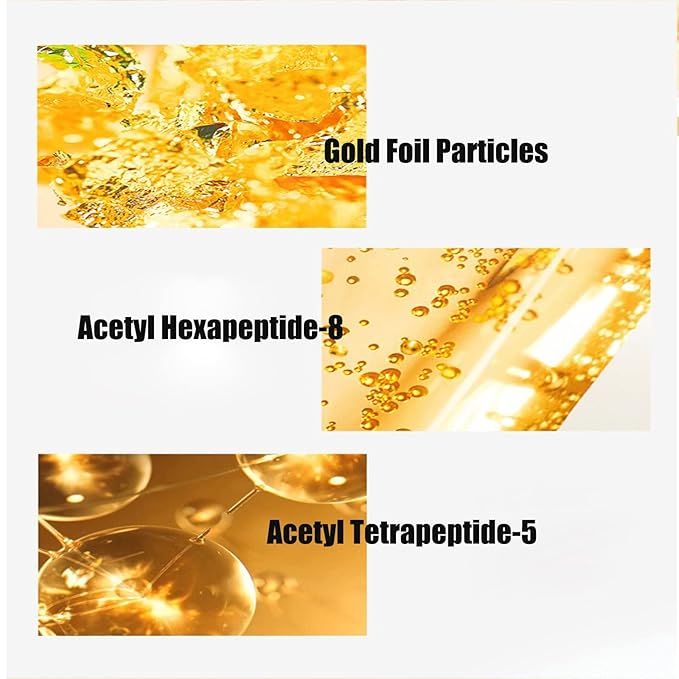 Soluble Protein Thread Lifting Set, Nano Gold Essence & Absorbable Collagen Silk Peptide Threads for Face, Hydrating Firming Skin Care Kit, Reduces Appearance of Fine Lines Wrinkles