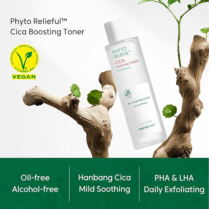 THANKYOU FARMER Phyto Relieful Gel Cleanser + Cica Boosting Toner