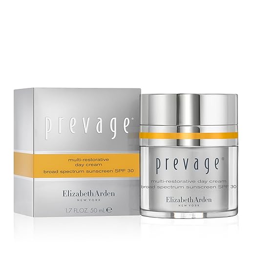 Elizabeth Arden PREVAGE Anti-Aging Face Moisturizer Cream for Women, SPF 30 Broad Spectrum Sunscreen, Reduces Fine Lines & Wrinkles, With Antioxidant Idebenone Technology, 1.7 Oz